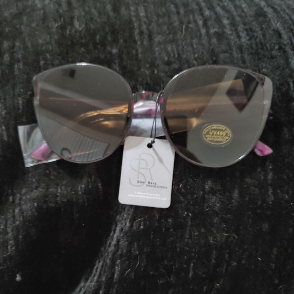 NWT Sun Rays Purple Leopard Sunglasses